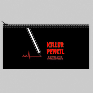 Zip pencil case with Killer Pencil poster print